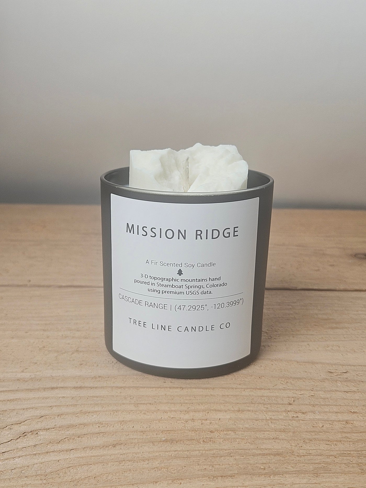 Mission Ridge Candle | 3D Topographic Soy Candle Washington – Tree Line ...