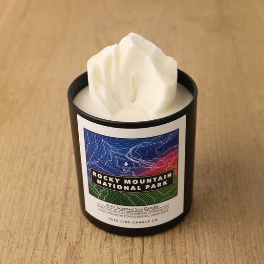 Rocky Mountain National Park Candle – Longs Peak Candle | Tree
